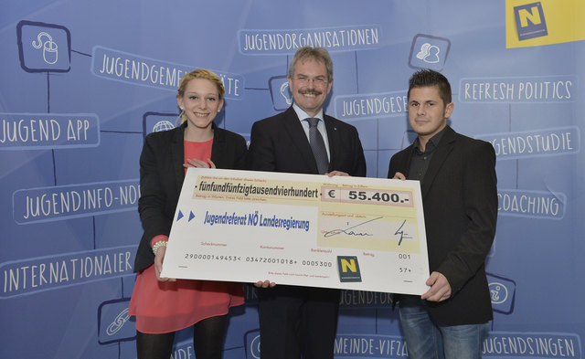 v.l.: Bernadette Adl, LR Karl Wilfing und Patrick Rohrböck