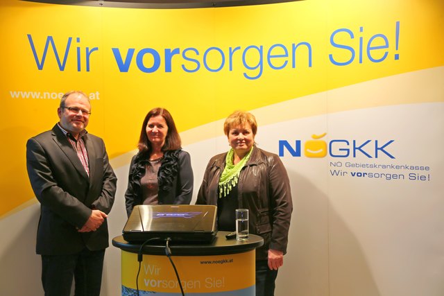 Martin Gassner, die vortragende Ärztin Martina Schmid und Veronika Schadenhofer.