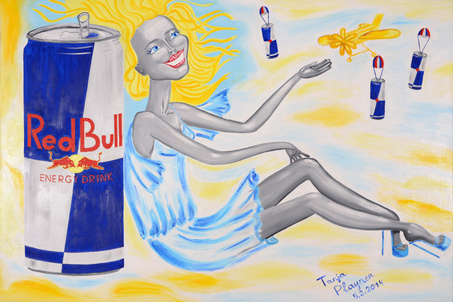 Red Bull Kunst - Red Bull Pop Art von Tanja Playner "Wolke 7"