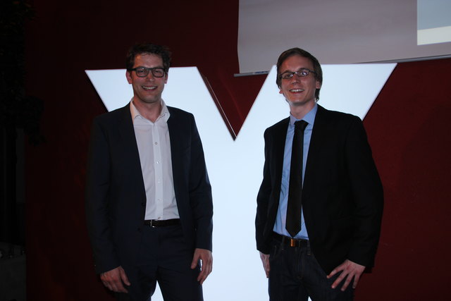 Erfolgreiche adventure x-Teilnehmer: Marco Rupprich von ionOXess und Andreas Hermann von trigger research