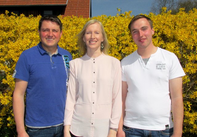 v.l.n.r.: Klaus Stockhammer (Gesang), Julia Traunwieser (Oboe), David Gruber (Komponist)