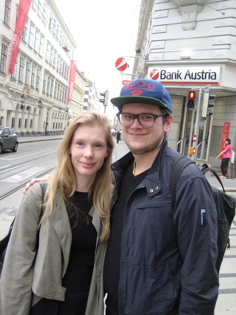 Fabienne und Philipp sind froh, dass der Steffl-Blick erhalten bleibt: "Die Sichtachse ist einmalig."