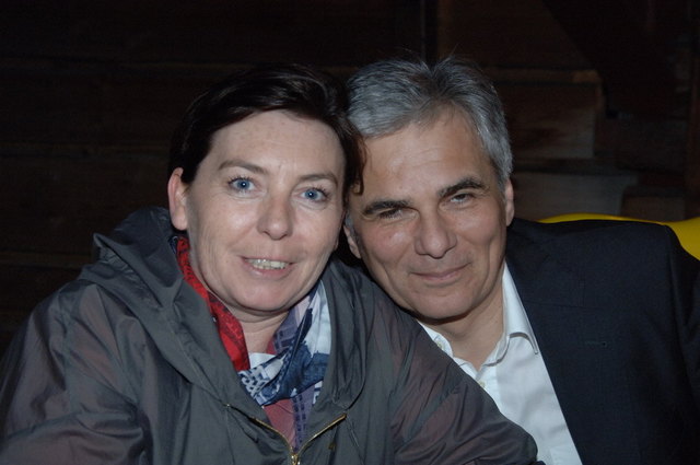 Bundeskanzler Werner Faymann mit Gattin Martina.