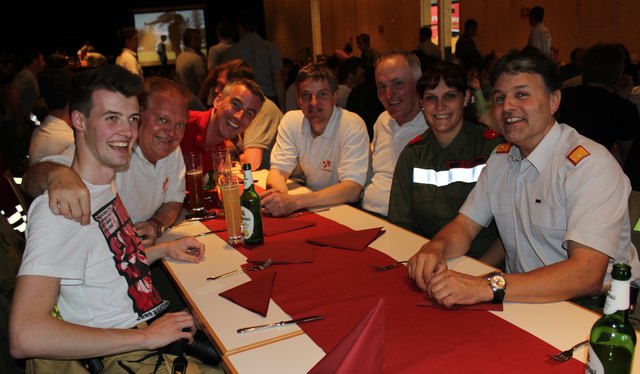Die Abordnung der Feuerwehr aus Aldrans unterhielt sich bestens.