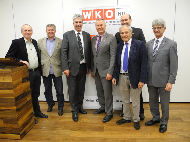 Alois Poyer, Anton Hafner, Hans Jörg Schelling, Franz Reiter, Markus Urban, Willi Stift und Herbert Blauensteiner. | Foto: Bezirksstelle Tulln