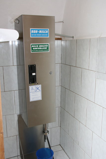 Der Milchautomat sorgt für frische, gekühlte Milch!