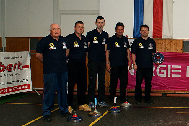 Die DSG Union Walding bei der ersten Staatsligarunde v.l.n.r. Wilhelm Reiter, Peter Hager, Thomas Eichhorn, Gerhard Nöbauer und Markus Reiter.