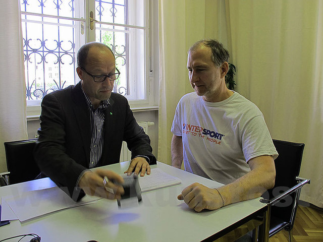 City-Manager Gerwald Hierzi (links) und Unternehmer Bernhard Pilz