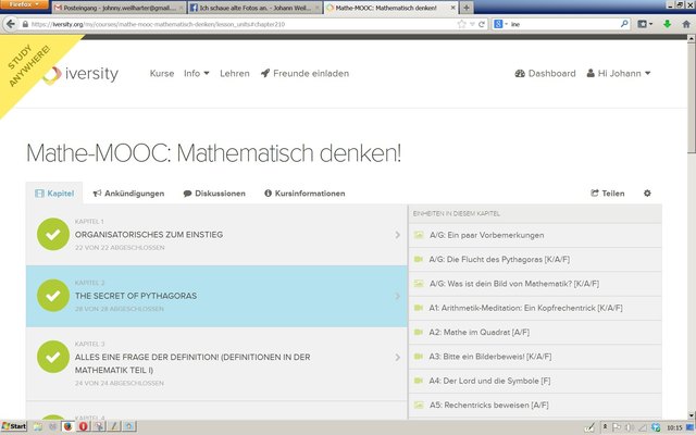 Im Wintersemester habe ich bei Prof. Christian Spannagel an der Pädagogischen Hochschule in Heidelberg studiert und den Kurs auch erfolgreich abgeschlossen (ich konnte nur eine einzige von den vielen Fragen nicht beantworten).