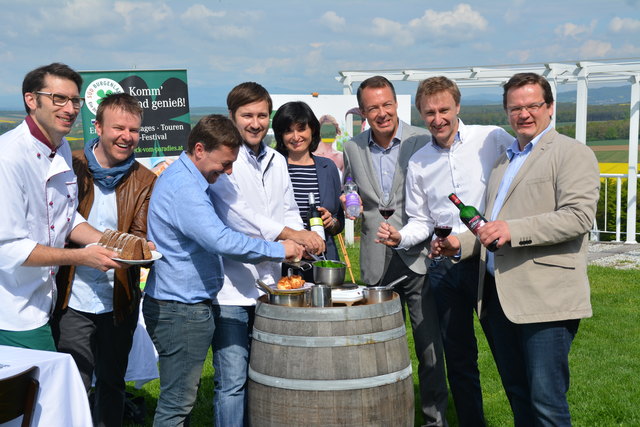 Paradiesisch wird es am 17. und 18. Mai im Südburgenland: Christian Kaplan, Ronni Gollatz, Uwe Schiefer, Jürgen Csencsits, Helga Mandl, Stefan Lehrmayer, Jürgen Hagenauer und Thomas Wachter