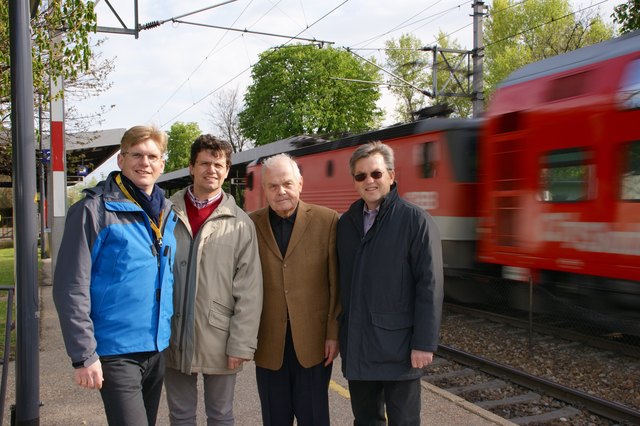 Gemeinderat Peter König (Langenzersdorf), Vizebürgermeister Günter Trettenhahn (Bisamberg), Walter Bergolth (Sprecher Aktionsgemeinschaft) und Gemeinderat Wolfgang Ley (Bisamberg).