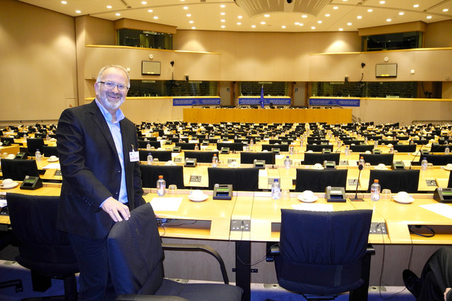 EU-Gemeinderat Heribert Klöckl bei seinem Besuch im Europäischen Parlament in Brüssel. | Foto: KK