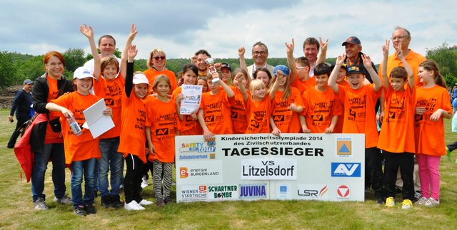 Die Volksschüler aus Litzelsdorf jubelten über den Sieg in Eisenberg | Foto: Burgenländischer Zivilschutzverband