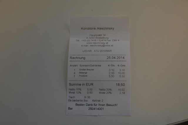 Die Konditorei Reschinsky ist für die hohe Qualität ihrer Mehlspeisen bekannt.