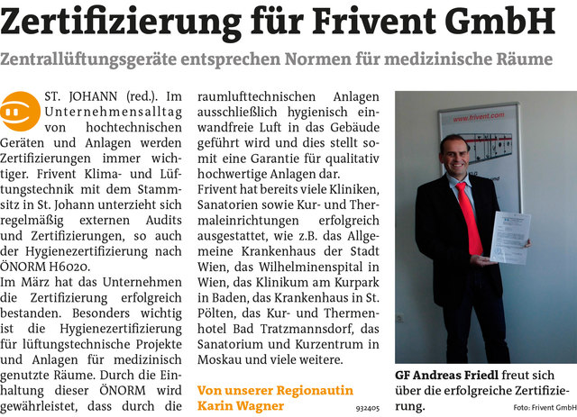 Bezirksblätter Kitzbühel KW19 - Karin WagnerLink zum Beitrag: http://www.meinbezirk.at/923308