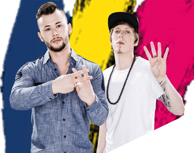 Lukas Plöchl und sein Bandkollege Manuel Hoffelner sind beim Hüttnwirt zu sehen | Foto: KK