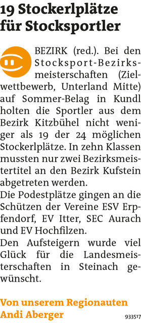 Bezirksblätter Kitzbühel KW19 Andi AbergerLink zur Bildergalerie: http://www.meinbezirk.at/915088