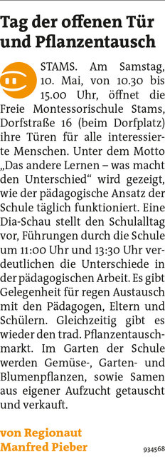 Bezirksblätter Telfs KW19 Manfred PieberLink zum Beitrag: http://www.meinbezirk.at/934568