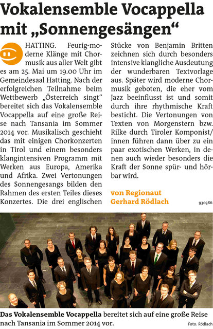 Bezirksblätter Telfs KW19 - Gerhard RödlachLink zum Beitrag: http://www.meinbezirk.at/930386