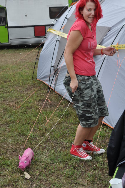 Spaziergang mit der Festivalsau!