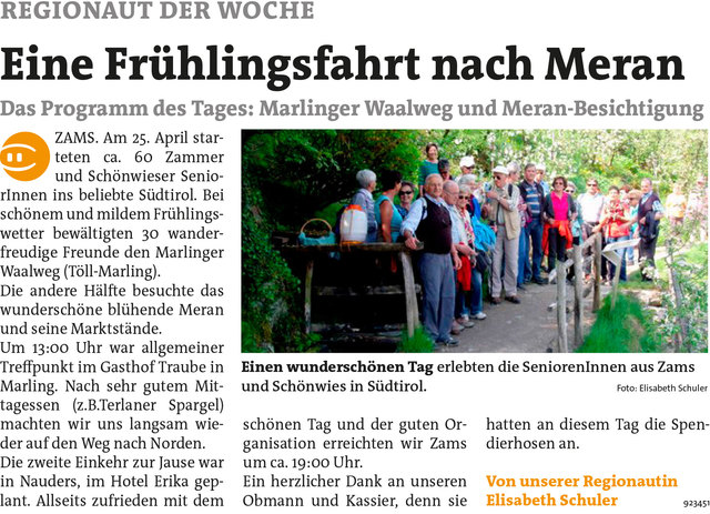 Bezirksblätter Landeck KW19 - Elisabeth Schuler