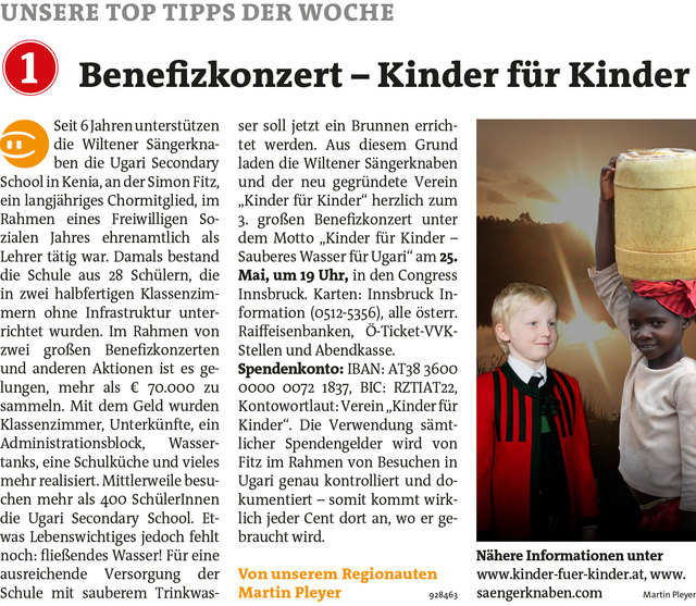 Stadtblatt Innsbruck KW19 - Martin PleyerLink zum Beitrag: http://www.meinbezirk.at/928463