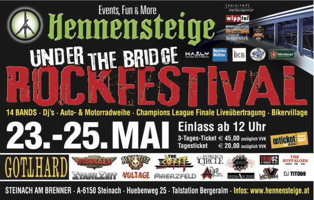 Beim Rockfestival gibt‘s gute Musik, Köstlichkeiten vom Grill und eine passende Kunstausstellung zum Festival.