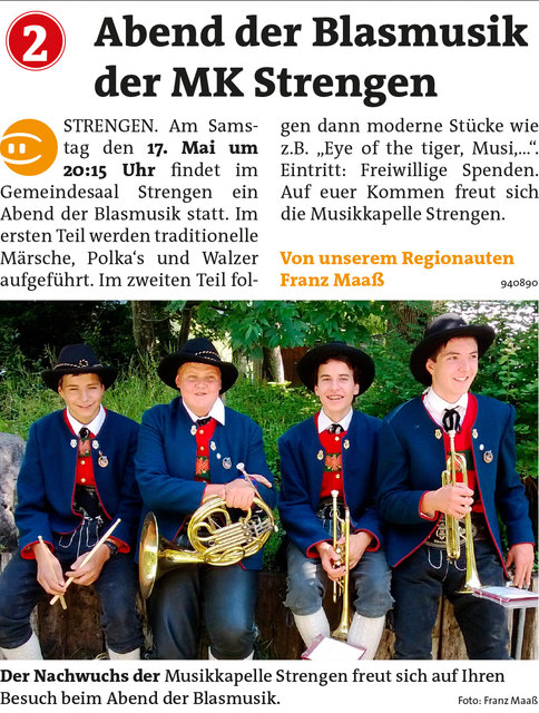 Bezirksblätter Landeck KW20 - Franz MaaßLink zum Beitrag: http://www.meinbezirk.at/940890