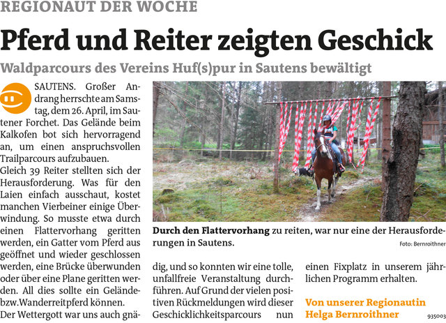 Bezirksblätter Imst KW20 - Helga BernroithnerLink zum Beitrag: http://www.meinbezirk.at/935003