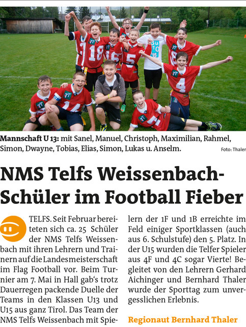 Bezirksblätter Telfs KW20 - Bernhard ThalerLink zum Beitrag: http://www.meinbezirk.at/944924