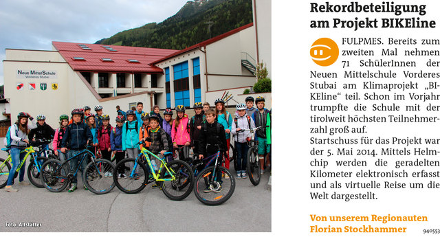 Bezirksblätter Stubai-Wipptal KW20 - Florian StockhammerLink zum Beitrag: http://www.meinbezirk.at/940553