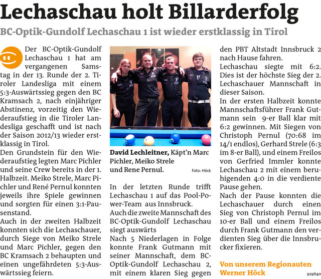 Bezirksblätter Reutte KW20 - Werner HöckLink zum Beitrag: http://www.meinbezirk.at/929640