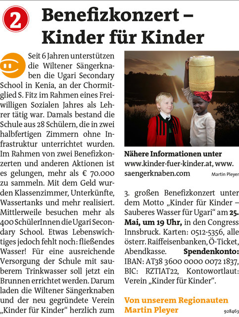 Stadtblatt Innsbruck KW20 - Martin PleyerLink zum Beitrag: http://www.meinbezirk.at/928463