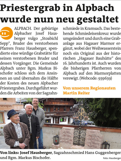 Bezirksblätter Kufstein KW20 - Martin ReiterLink zum Beitrag: http://www.meinbezirk.at/939639