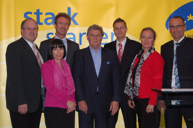 Bgm. Dr. Alfred Pohl, Andrea Calvin, Erich Fasching, Karl Aller, Ing. Martin Bieber, Mag. Petra Patzelt und RIZ-Berater Gerhard Supper CMC. | Foto: RIZ