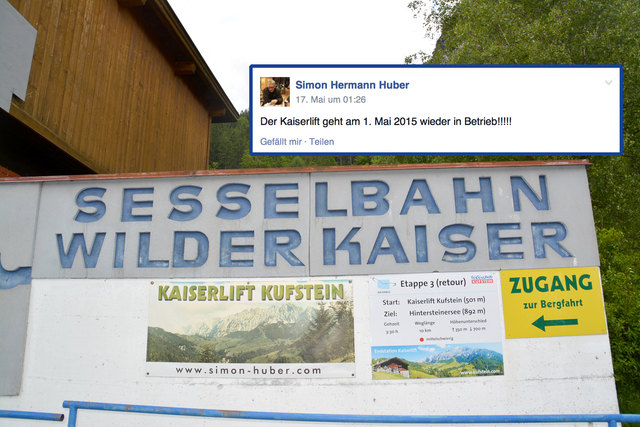 Mit einem Satz auf Facebook (oben) ließ Simon Hermann Huber die "Bombe platzen". | Foto: Krautgasser/Screenshot