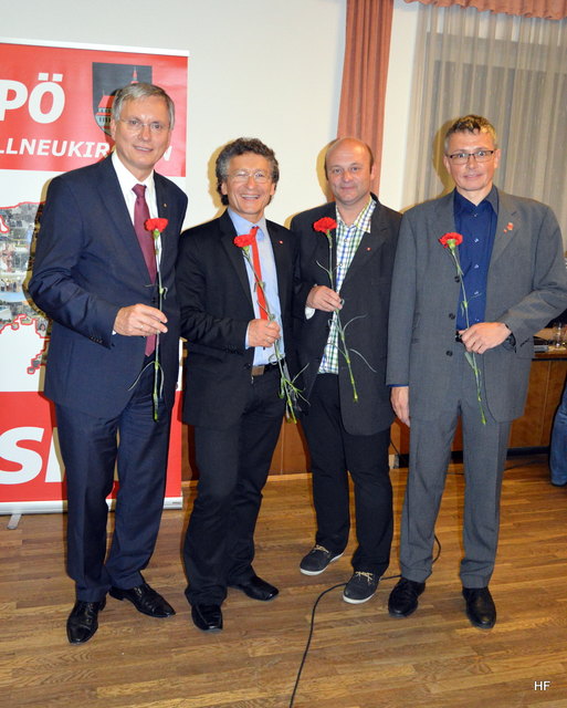 BM Alois Stöger, Sepp Wall-Strasser, Kurt Winter und Martin Seidl (v.l.). | Foto: SPÖ Gallneukirchen