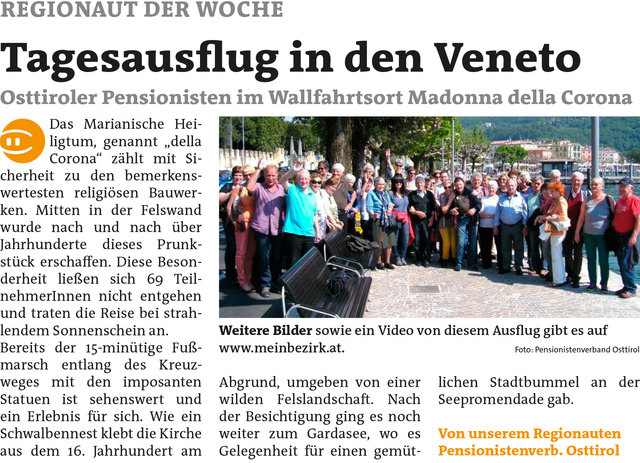 Bezirksblätter Osttirol KW21 - Pensionistenverband OsttirolLink zur Bildergalerie & Video: http://www.meinbezirk.at/928693