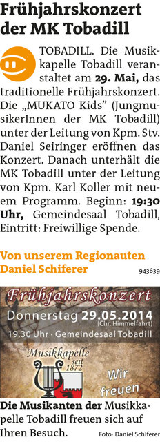 Bezirksblätter Landeck KW21 - Daniel SchifererLink zum Beitrag: http://www.meinbezirk.at/943639