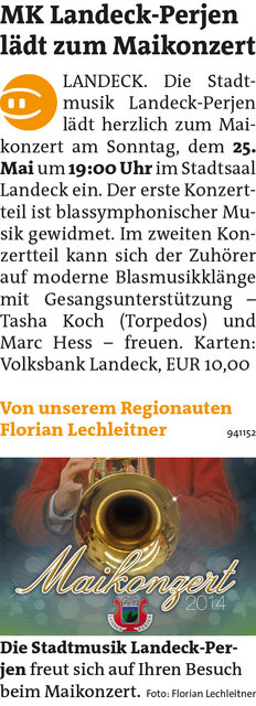 Bezirksblätter Landeck KW21 - Florian LechleitnerLink zum Beitrag: http://www.meinbezirk.at/941152