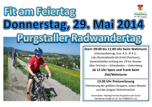 Zu Christi Himmelfahrt findet in Purgstall ein Radwandertag statt. | Foto: Kastenberger