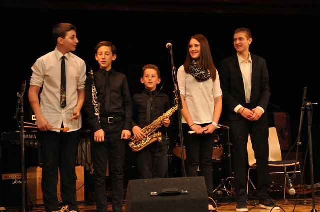 v.l .: Urban Ihrenberger, Bence Bubreg, Marton Bubreg, Hannah Wex und Gerald Lang | Foto: LMS Reutte