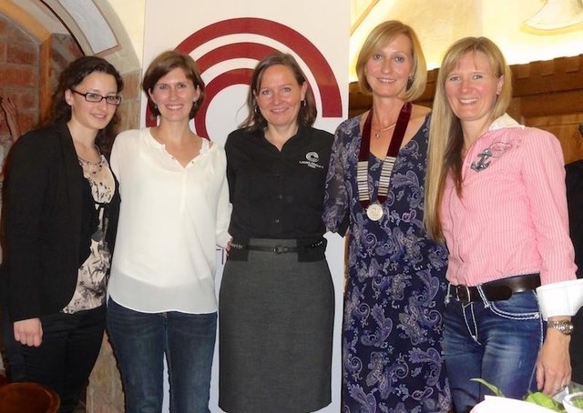Der Neue Ladies Cirlce Tirol Vorstand 2014/2015 mit der Präsidentin Diane Trapp (2. v. rechts).