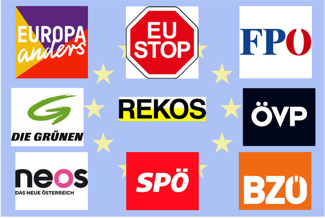 Von den 9 Listen bei der EU-Wahl 2014 in Österreich haben die 4 Nicht-Parlamentslisten dieses Mal noch keine Mandate errungen