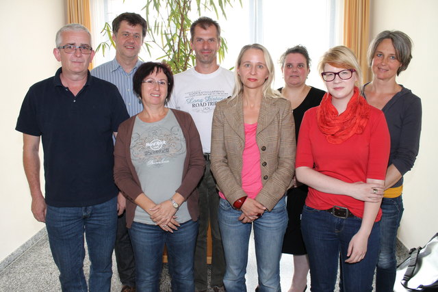 v.l.n.r. Johannes Marchart (LOK IN), Norbert Rathusky (Fit 2 work), Silvia Csapo (Caritas Jugendcoaching), Helmut Langer (Case Manager NÖGKK Service-Center Mistelbach), Monika Vogtenhuber (ibi), Verena Schindler (Caritas Arbeitsassistenz), Annika Koch (Caritas Jugendcoaching) und Barbara Riepl (Caritas Jugendcoaching)