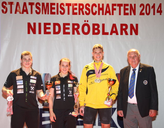 David Fischer, Sarah Fischer, Florian Koch und Obmann Johann Fischer. | Foto: ACU