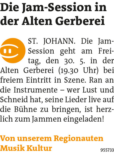 Bezirksblätter Kitzbühel KW22 - Musik Kultur Alte Gerberei