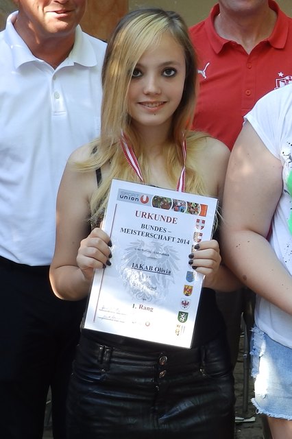 Olivia Iakab holte sich den Bundesmeistertitel in der Kalsse U14. | Foto: privat