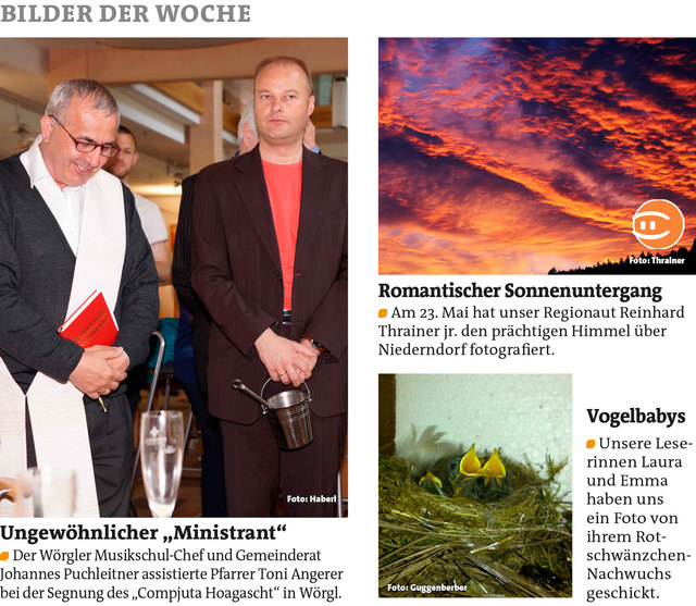 Bezirksblätter Kufstein KW22 - Reinhard Thrainer Jr.Link zum Beitrag: http://www.meinbezirk.at/962286