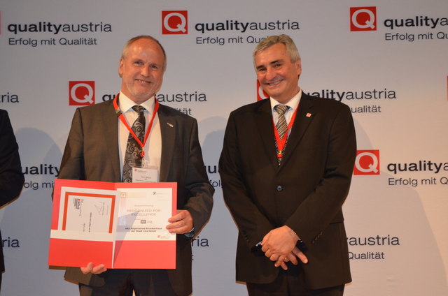 Heinz Brock, Medizinischer Direktor AKh Linz und Konrad Scheiber, Geschäftsführer der Quality Austria.